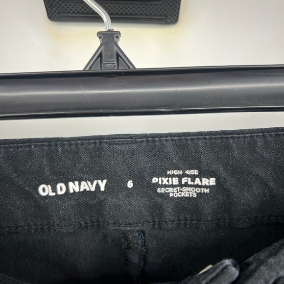 Old Navy Pixie Flare Black Pants Women's 6 - Picture 4 of 5